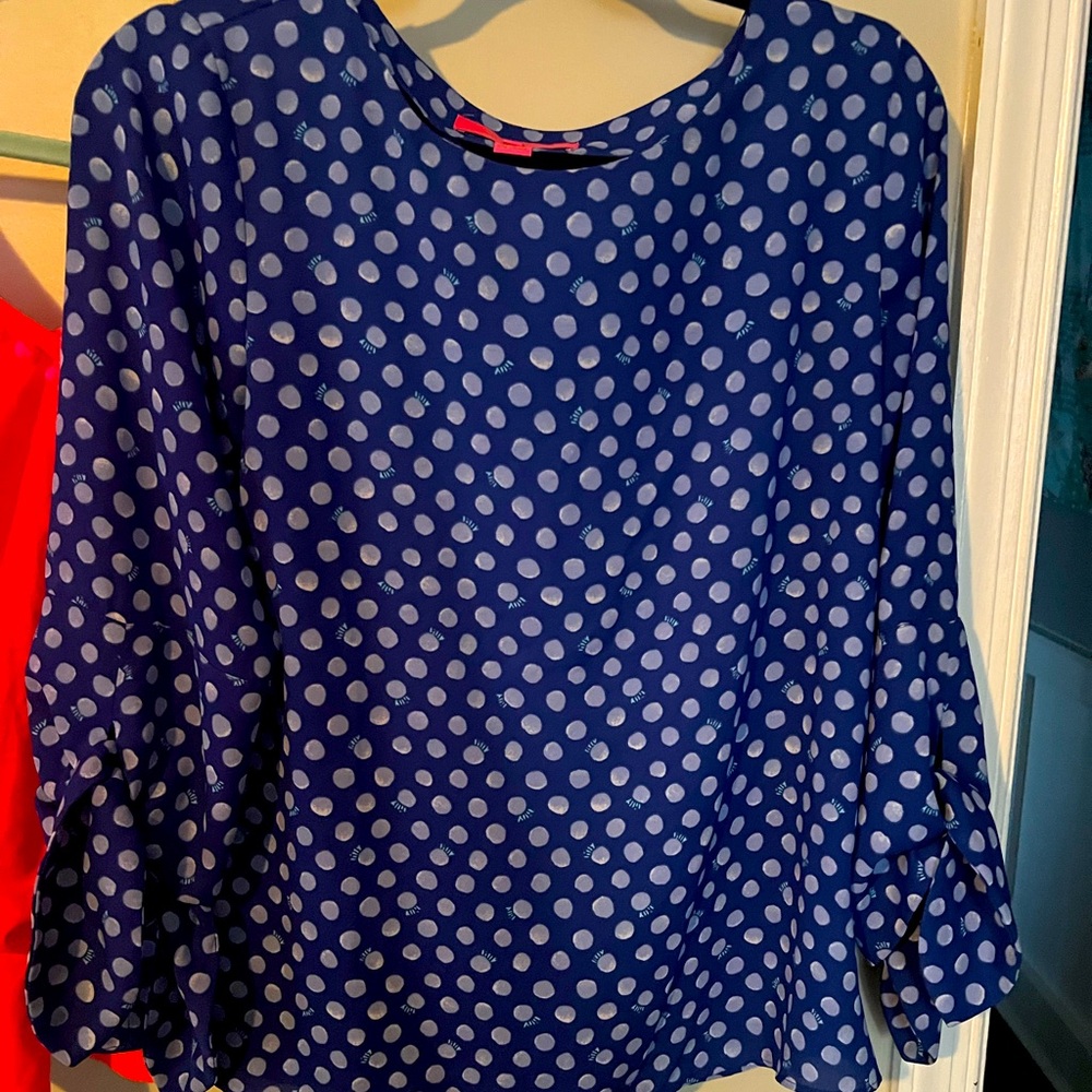 Lily Pulitzer flare tie sleeve blouse